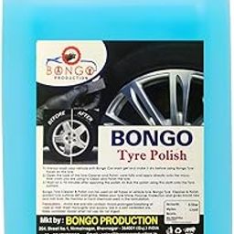Bongo Tyre Polish for Car and Bike (5L) Liquid | Super Dark Black Shine | Hydrophobic | Non-Greasy Formula for Lustrous Finish (LIGHT BLUE)-image-67