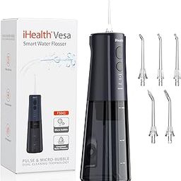iHealth Vesa Water Dental Flosser Cordless: Portable Oral Irrigator with Microbubble Technology, 4 Modes, 5 Tips, 300ML Tank, IPX7 Waterproof for Effective Teeth, Gum & Braces Care at Home or Travel-image-25