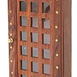WoodWonders Wooden Key Hanger, Holder Box with Door Wall Hanging (Brown),Wooden Key Holder-image-31