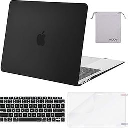 MOSISO Compatible with MacBook Air 13 inch Case 2021-2018 Release A2337 M1 A2179 A1932, Plastic Hard Shell&Keyboard Cover&Screen Film&Storage Bag for MacBook Air 13.3 inch Case, Black-image-33