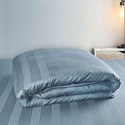 Spread Spain Cotton with Striped Design & 450 Thread Count Single Size Barcode Duvet Cover - Citadel (60x90 inch)-image-16