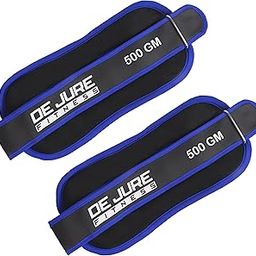 De Jure Fitness Ankle & Wrist Weight Pair, Adjustable Strap, 0.5KG Pair (0.5Kg x 2 = 1kg) (P) Blue-image-60