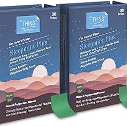 Dr.Thins Sleepmint Plus Natural Sleep Inducer,Clinically Approved Plant Based Melatonin and Nano-valerian Root Extract for Peaceful Sleep,Regulated Body Clock- 30 Oral Strips(Pack of 3)-20
