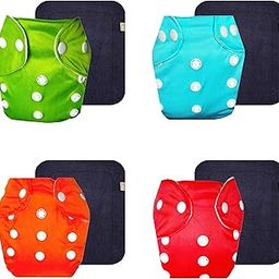 Dumbledo Lite Cloth Diaper with Gray Insert (Pack of 4) | Dry Feel and Comfortable | Reusable & Washable | Adjustable Snaps | All-Day Wear | 3 Months – 2 Years | Unisex Baby-picture-13