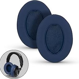 Brainwavz Replacement Earpads for ATH M50X, M50BT, Steelseries Arctis, Pro Wireless & Stealth 600, HyperX Cloud, AKG, SHURE, Philips & Many More Headphones, Memory Foam Ear Pad Cushions, Dark Blue Oval-image-3