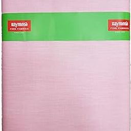 Men's Polyester Cotton Solid Plain Unstitched Shirt Fabric (Light Pink, Free Size)-image-43