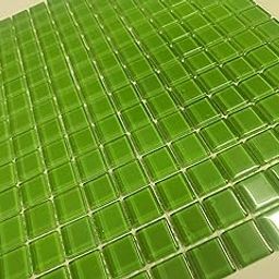Crystal Glass Mosaic Chips 20x20 mm - 100 Pcs. (Green Medium Dark C110)-picture-17