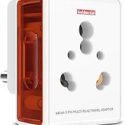 Goldmedal 16A i-Link 3 Pin Universal Travel Adaptor - White (Pack of 1) | Ideal Travel Companion | Durable & Reliable-17
