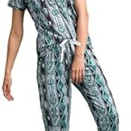 Women's Cotton Printed Collared Neck Full Sleeves Night Suit Set/Top Pyjama Set Super Soft Comfortable-image-22