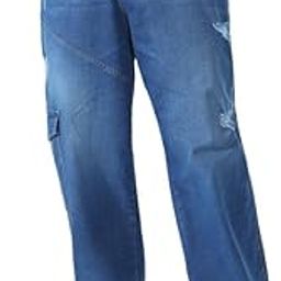 Plus Men's Denim Jeans for Casual Wear | Mid-Rise | Button Closure | Plus-Size Denim Jeans | Crafted with Comfort Fit for Everyday Wear-image-43
