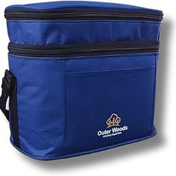 Outer Woods Insulated 6 Can Cooler Bag Dual Compartment | Fits 6 x 500ml Beer Cans & Snacks| Keeps Beer Cans Cool for up to 10 Hours (Navy Blue)-image-98