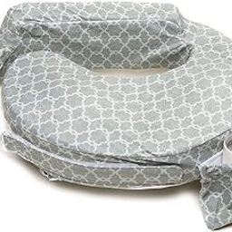 My Brest Friend Deluxe Nursing Pillow for Comfortable Posture, Grey Flower Key-image-38