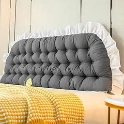 HASTHIP® Headboard Pillow for Bed Backrest - 19.7" x 47.2" Pillow for Sitting Up in Bed Soft Cotton Filled Quilting Padded Soft Headboard Backrest with Cute Flounce Edge, Removable Zippered Cover-image-35