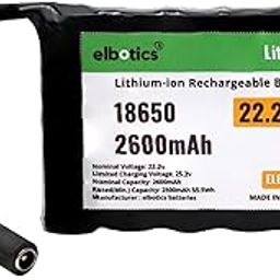 ELBOTICS® 22.2V Li-ion 2600mAh 18650 Lithium ion Rechargeable Battery Pack 6S 22.2V 25.2V Battery Pack for Power Bank, and Ideal for Multi-Purpose Applications in Robotics, Electronics, and More.-image-15