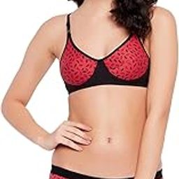 L N Full Coverage Non Padded Push Up Printed Lingerie Set Daily Use Bra Panty Set for Women and Girls RED, Green and Magenta Colors-2