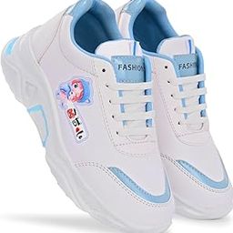Women & Girls White Stylish Design Lace-up Lightweight and Comfortable Shoes for Parties, as Well as Gym Casual Sports Sneakers Shoes-image-93