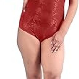 Net One Piece Swimsuit for Women Swimwear Beachwear Swim Suit, Free Size, Red-image-97