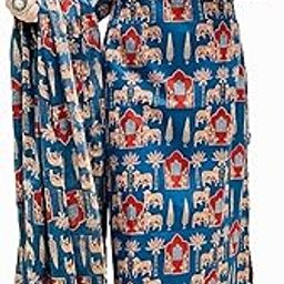 Women's Blue Handblock Print Cotton Kurta Pant Set with Malmal Dupatta | Elegant 3-Piece Ethnic Set-image-30
