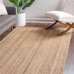Housine® Jute Rug,Natural Jute fibers, Hand-Knotted, Soft Rug and high Durability, for Living Room, Dining Room, Bedroom, Corridor - Natural (RUGS02, 3 feet x 5 feet - Carpet)-image-53