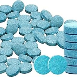 ASUBHA 50 Pcs Car Windshield Washer Fluid Concentrate Tablets, Windshield Wiper Fluid Solid Effervescent Tablet, Car Glass Solid Wiper Cleaning Tablets Remove Glass Stains, Clear Vision-15