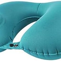 Prostuff.in Travel Pillows Inflatable Travel Pillow, Air Neck Pillow Lightweight Stay Cool Fabric Self Pump Up, Blue Color 1pcs-image-10