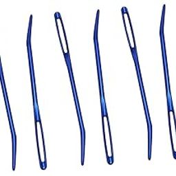 MERISHOPP® 8pcs Aluminium Large-Eye Bent Tip Tapestry Darning Needles Knitting Craft|Crafts | Sewing | Hand Sewing Needles & Accs | Hand Sewing Needles-12