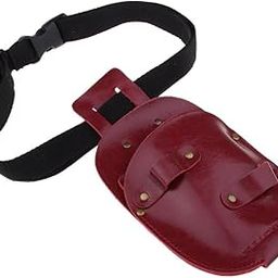 MYADDICTION Real Leather Hair Scissors Combs Clips Bag Hairdressing Barber Tools Holster Wine Red-image-32