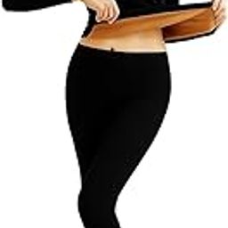 Khwaish Store Womens Soft Thin Warm Long Jhons Base Layer Thermal Inner Set Ladies Warm Full Sleeve Crew Neck Top & Bottoms Pajama for Winter Cold Weather-image-29