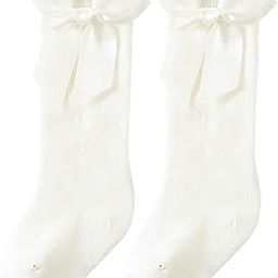 Baby Long Socks Cotton, Over The Knee, No Tightness, High-Top, Bow Pattern-image-94