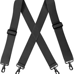 chuongkaiye Elastic Men's 4 Hook Suspenders with 5CM Wide Straps Adjustable Trousers Braces-picture-5