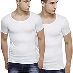 TROPIKA(RNS) Half Sleeves Cotton Vest Combo Pack of 2-White Color-image-76
