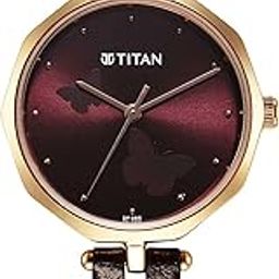 Karishma Quartz Analog Maroon Dial Leather Strap Watch for Women-2702WL01/NT2702WL01-picture-51