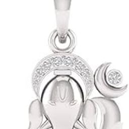 Ganpati Spiritual Pendant Silver Plated For Men And Women/Unique Beautiful Art Deco Ganpati Pendant-image-86