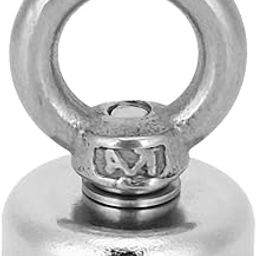 DIY Crafts Fishing Magnets, Lifting Magnet, Maximum Holding Power Megnetic Hook with Lifting Eye-Bolt for Fishing Retrieving Tiny Items Coins in Lake River House Stainless Steel (16mm M3)-image-64