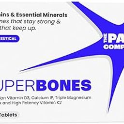 Superbones - Calcium, Vitamin D3, Magnesium and Vitamin K2 Tablets, Daily Bone Health Support, 30 Tablets-image-59