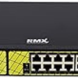 RMX 4/8/16/-AI Port Fast Ethernet PoE++ Switch Support 10/100M with AF/at/BT 2-Port Network Uplink Port 802.3af/at Built-in DC48V Power Supply 820ft & 250m Data Transmission (24 Channel)-15