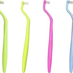 4 Pcs orthodontic toothbrush, tooth brush set, toothbrush Orthodontic implant toothbrush small head micro compact gap brush (4 colors)-image-78