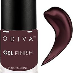 ODIVA Gel Finish Nail Polish, Chemical Free Formula Quick Dry Long Lasting Nail Paints, 11 ML (Rustic Charm (Maroon))-image-29