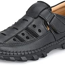 PU Leather Stitched Sole Fisherman Sandals for Men-image-63