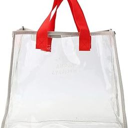 with Handles Outdoor Transparent PVC Handbag, 245g Outdoor Waterproof Bag, Beach for Swimming-69