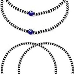 Handmade Evil Eye Nazariya Payal & Nazariya Anklet | Anklets For Women, Girls | Nazar Battu | 4 piece (AT ANK 085)-image-13