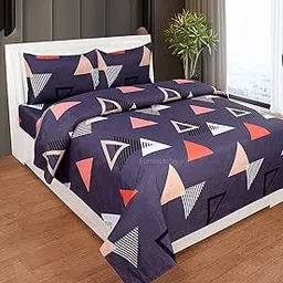 Furnistitchs Premium Glace Cotton Duvet Cover/Comforter Cover/Rajai Cover/Blanket Cover/Quilt Cover (Single 60x90 inches, Grey Triangles)-picture-7