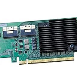 DiLinKer PCI Express x16 to 4*SlimSAS 8X Expander, 8*U.2 NVMe SSD Adapter with SFF-8654 74 Pin Connector and Broadcom PLX8748 chipset for Servers-30