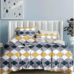 Super Premium Quilt Cover Double Bed With Zipper - Blanket/Rajai/Comforter/Duvet Cover King Size Glace Cotton Warm Stuff (King Size Dohars) 90x100 Inches 7bg 01, 220-image-87