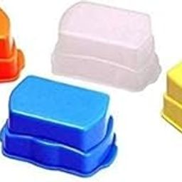SUPERNIC 4 Color Set Universal Flash Bounce Diffuser Reflector OM Omni Compatible with Nikon Canon VIVITAR Flashes Camera Flash Photography-67