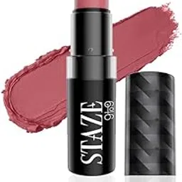 Staze 9to9 Velvet Kiss Lipstick | Matte + Intense Color Lipstick | 12H Long Stay | Moisturizing & Lightweight Formula | 01 Desert Rose | 3.8g-12