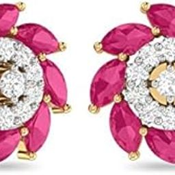 Aucent by PC Jeweller The Edra 18KT Yellow Gold and Diamond Earrings-image-32