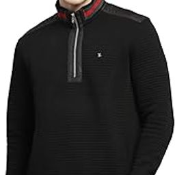 Men's Cotton Blend Solid Mock Neck Full Sleeve Sweatshirt-image-28