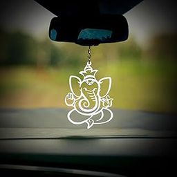 Ganesha Car Hanging White, Dream Catcher for car, Car Mirror Hanging Accessories Interior, Hanging for car, Car Decoration Accessories.-image-26