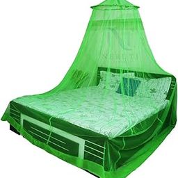 Neruti Enterprise Mosquito Net for King Size Double Bed Hanging Polyester Net Green Insect Protection-image-45